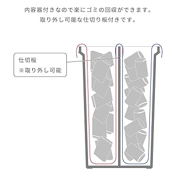 Amazon.co.jp: KAWAJUN (カワジュン) 河淳 分別 ゴミ箱 45